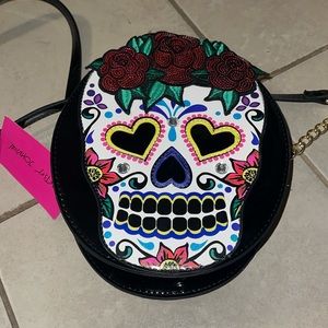 Betsy Johnson novelty skull bag